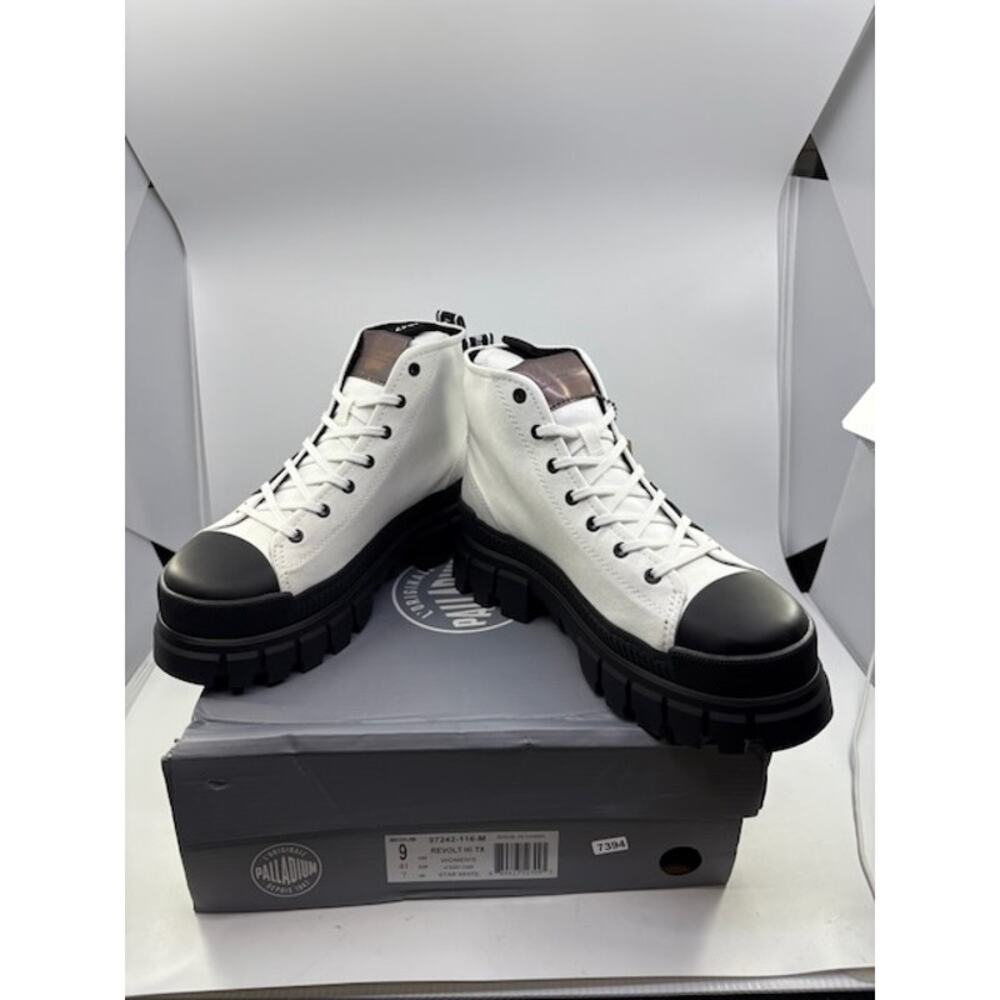 NEW Palladium Revolt Hi TX Ankle Boot 97242-116-M Start White Womens Size 9 - Picture 9 of 9